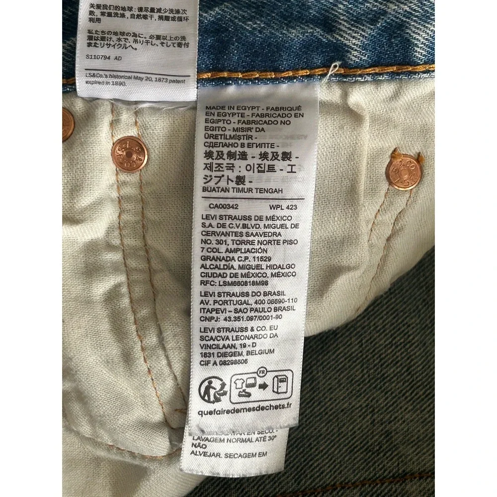 Vintage 1990s Levi's 501 Distressed Light Wash Jeans USA 30x29